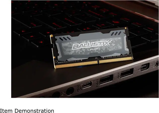 Alt view image 5 of 6 - Crucial Ballistix Sport LT 2666 MHz DDR4 DRAM Laptop Gaming Memory Single 16GB CL16 BLS16G4S26BFSD (Gray)
