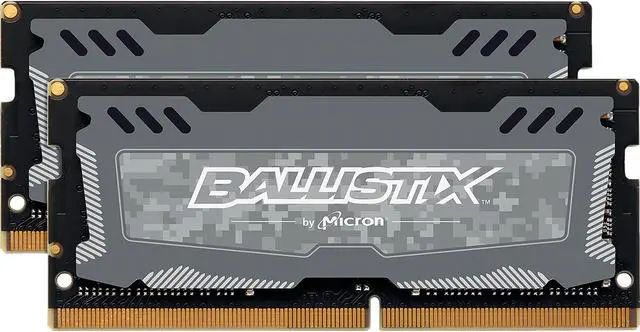 Main image of Crucial Ballistix Sport LT 2666 MHz DDR4 DRAM Laptop Gaming Memory Kit 32GB (16GBx2) CL16 BLS2K16G4S26BFSD (Gray)