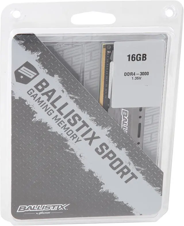 Alt view image 3 of 3 - Ballistix Sport LT 16GB DDR4 3000 (PC4 24000) Desktop Memory Model BLS16G4D30BESB