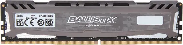 Alt view image 2 of 3 - Ballistix Sport LT 8GB DDR4 3000 (PC4 24000) Desktop Memory Model BLS8G4D30AESBK