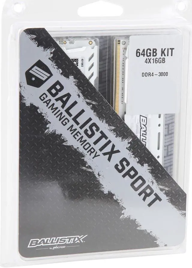 Alt view image 3 of 3 - Ballistix Sport LT 64GB (4 x 16GB) DDR4 3000 (PC4 24000) Desktop Memory Model BLS4K16G4D30AESC