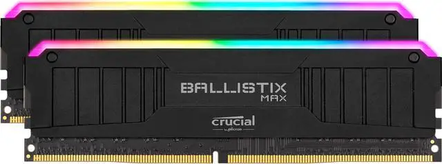 Main image of Crucial Ballistix MAX RGB 4000 MHz DDR4 PC RAM Desktop Gaming Memory Kit 32GB (16GBx2) CL18 BLM2K16G40C18U4BL (BLACK)