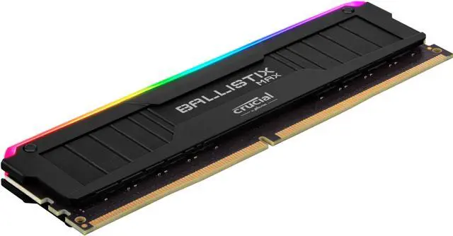 Alt view image 2 of 2 - Crucial Ballistix MAX RGB 4000 MHz DDR4 PC RAM Desktop Gaming Memory Kit 32GB (16GBx2) CL18 BLM2K16G40C18U4BL (BLACK)