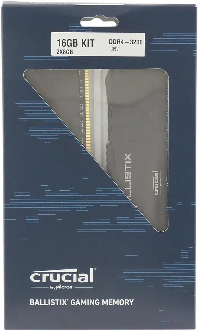 Alt view image 3 of 8 - Crucial Ballistix 3200 MHz DDR4 DRAM Desktop Gaming Memory Kit 16GB (8GBx2) CL16 BL2K8G32C16U4B (BLACK)