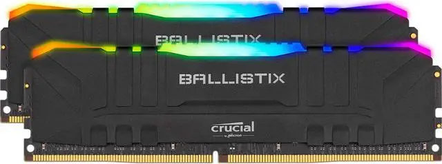 Main image of Crucial Ballistix RGB 3600 MHz DDR4 DRAM Desktop Gaming Memory Kit 32GB (16GBx2) CL16 BL2K16G36C16U4BL (BLACK)