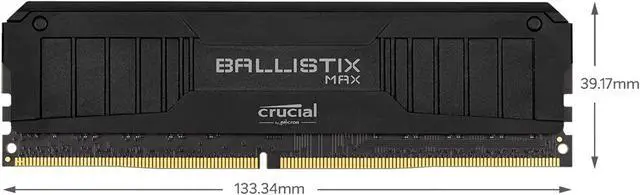 Alt view image 2 of 6 - Crucial Ballistix MAX 5100 MHz DDR4 DRAM Desktop Gaming Memory Kit 16GB (8GBx2) CL19 BLM2K8G51C19U4B (Black)