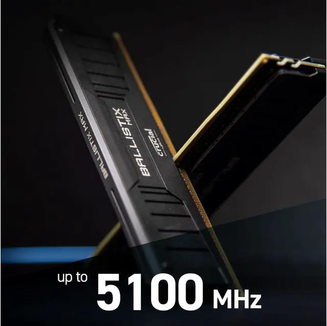 Alt view image 6 of 6 - Crucial Ballistix MAX 5100 MHz DDR4 DRAM Desktop Gaming Memory Kit 16GB (8GBx2) CL19 BLM2K8G51C19U4B (Black)