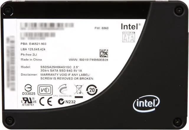 Alt view image 2 of 5 - Intel X25-E SSDSA2SH064G101 2.5" 64GB SATA II SLC Enterprise Solid State Disk