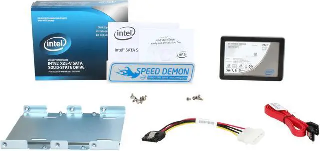 Alt view image 6 of 6 - Intel X25-V 2.5" 40GB SATA II MLC Internal Solid State Drive (SSD) SSDSA2MP040G2K5