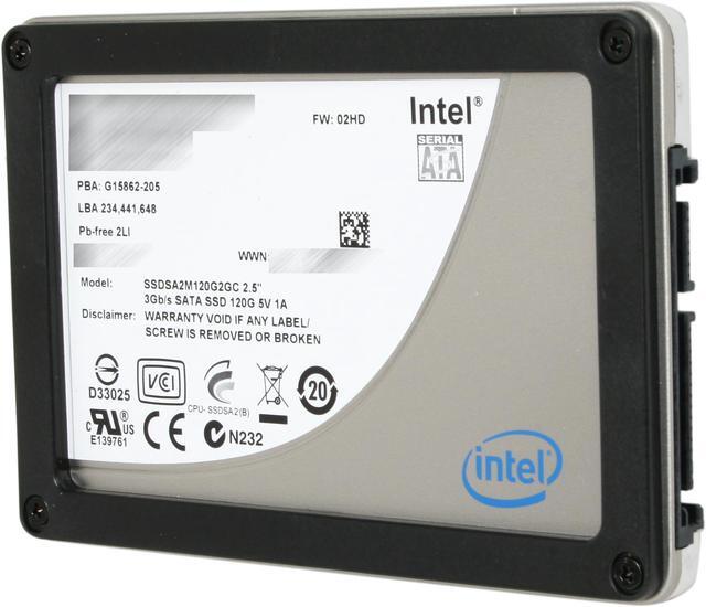 Alt view image 2 of 6 - Intel X25-M 2.5" 120GB SATA II MLC Internal Solid State Drive (SSD) SSDSA2MH120G2K5