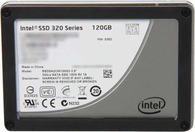 Alt view image 3 of 5 - Intel 320 Series 2.5" 120GB SATA II MLC Internal Solid State Drive (SSD) SSDSA2CW120G3K5