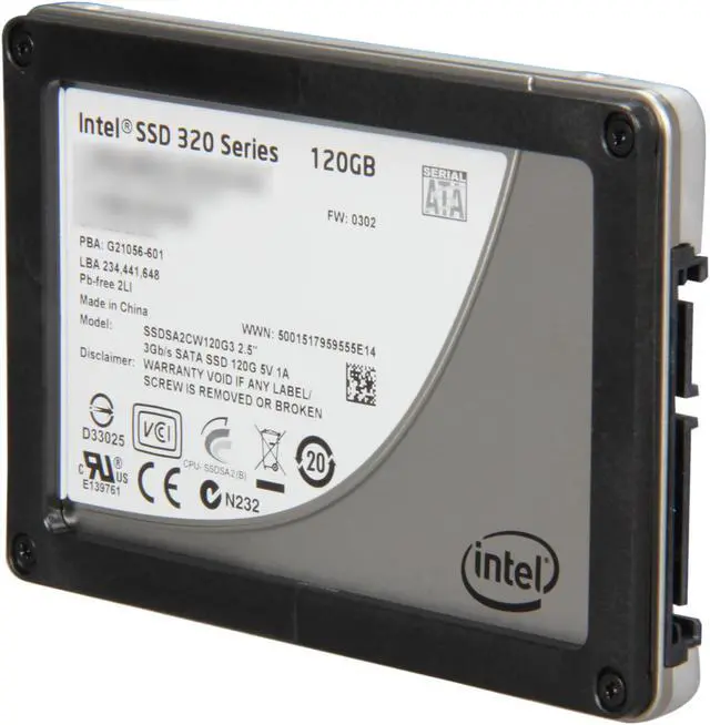 Alt view image 2 of 5 - Intel 320 Series 2.5" 120GB SATA II MLC Internal Solid State Drive (SSD) SSDSA2CW120G3B5
