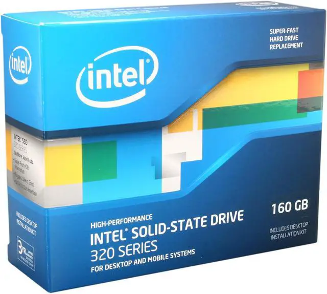 Main image of Intel 320 Series 2.5" 160GB SATA II MLC Internal Solid State Drive (SSD) SSDSA2CW160G3K5