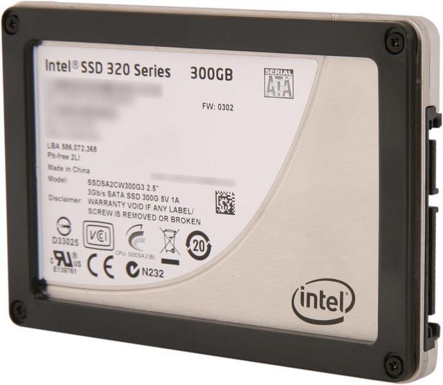 Alt view image 2 of 6 - Intel 320 Series 2.5" 300GB SATA II MLC Internal Solid State Drive (SSD) SSDSA2CW300G3K5