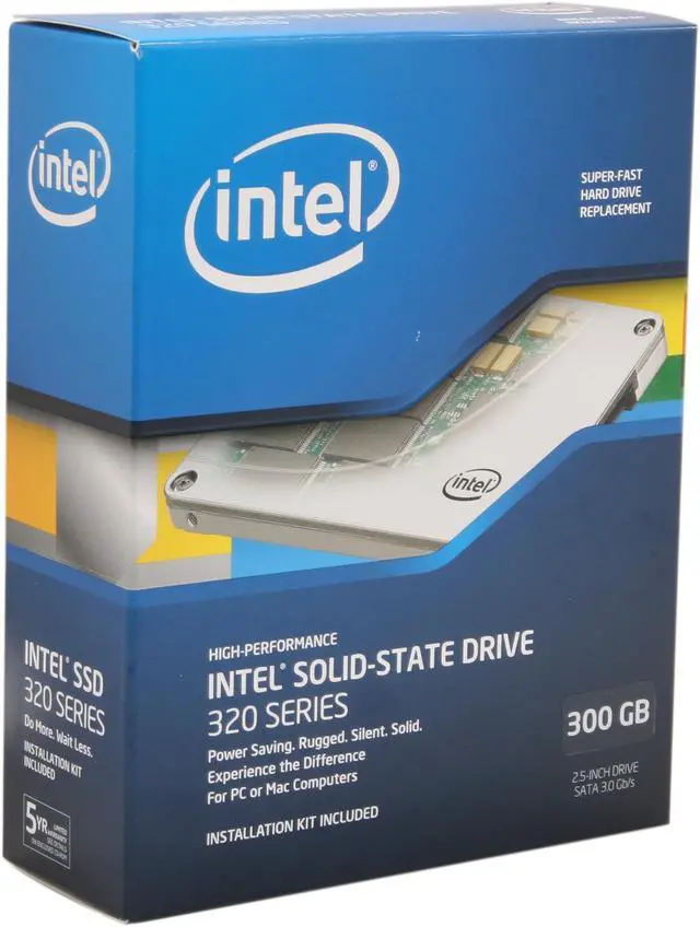 Main image of Intel 320 Series 2.5" 300GB SATA II MLC Internal Solid State Drive (SSD) SSDSA2CW300G3B5