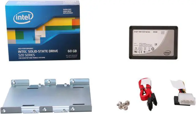 Alt view image 6 of 6 - Intel 520 Series Cherryville 2.5" 60GB SATA III MLC Internal Solid State Drive (SSD) SSDSC2CW060A3K5