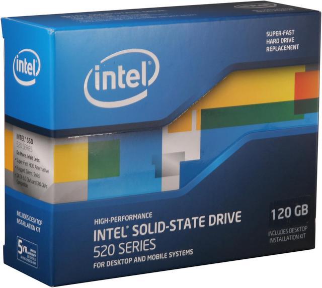 Intel 520 Series Cherryville 2.5" 120GB SATA III MLC Internal Solid State  Drive (SSD) SSDSC2CW120A3K5
