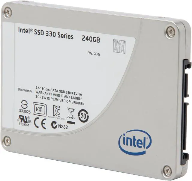 Alt view image 2 of 6 - Intel 330 Series 2.5" 240GB SATA III MLC Internal Solid State Drive (SSD) SSDSC2CT240A3K5
