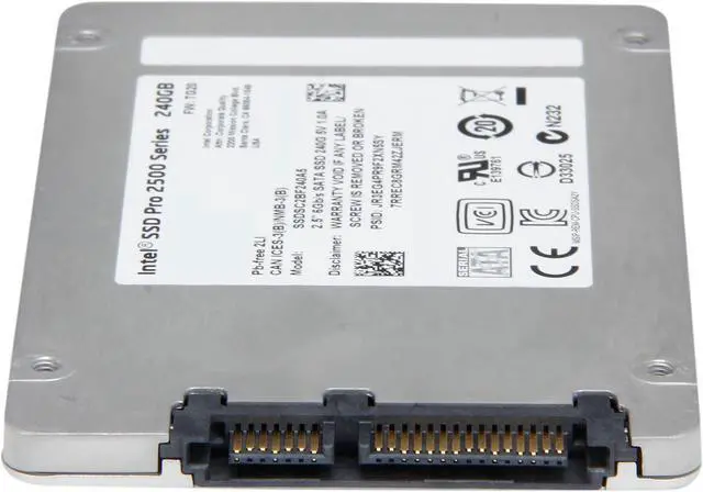 Alt view image 3 of 5 - Intel Pro 2500 2.5" 240GB SATA III MLC Internal Solid State Drive (SSD) SSDSC2BF240H501
