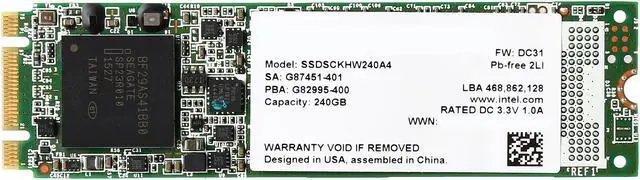 Alt view image 3 of 4 - Intel 530 Series 240GB SATA III MLC Internal Solid State Drive (SSD) SSDSCKHW240A401