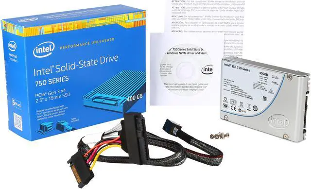 Alt view image 6 of 5 - Intel 750 Series 2.5" 400GB PCIe NVMe 3.0 x4 MLC Internal Solid State Drive (SSD) SSDPE2MW400G4R5
