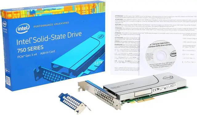 Alt view image 6 of 5 - Intel 750 Series HHHL (CEM2.0) 1.2TB PCIe NVMe 3.0 x4 MLC Internal Solid State Drive (SSD) SSDPEDMW012T4R5