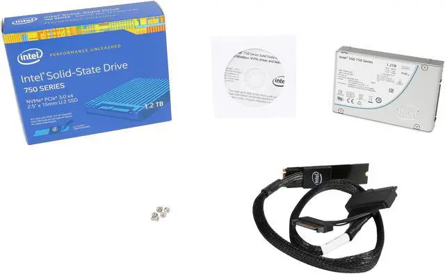 Alt view image 5 of 5 - Intel 750 Series 2.5" U.2 (M.2 adaptor) 1.2TB PCI-Express 3.0 x4 MLC Internal Solid State Drive (SSD) SSDPE2MW012T4M2