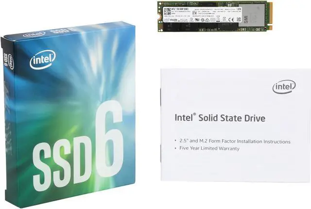 Alt view image 4 of 4 - Intel SSD 600p Series (1.0TB, M.2 2280 80mm NVMe PCIe 3.0 x4, 3D1, TLC) Reseller Single Pack