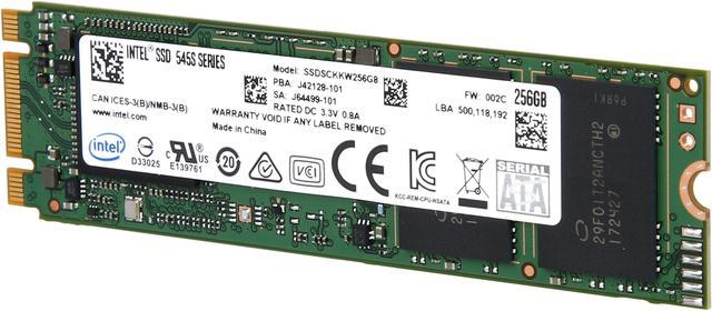 Intel 545s M.2 2280 256GB SATA III 64-Layer 3D NAND TLC Internal Solid  State Drive (SSD) SSDSCKKW256G8X1