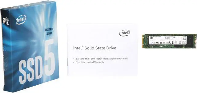 Alt view image 4 of 4 - Intel 545s M.2 2280 256GB SATA III 64-Layer 3D NAND TLC Internal Solid State Drive (SSD) SSDSCKKW256G8X1