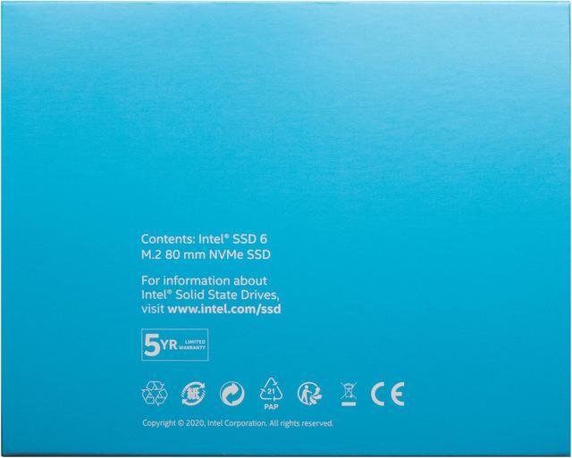 Alt view image 8 of 9 - Intel 670p Series M.2 2280 1TB PCIe 3.0 x4, NVMe 3D4 QLC Internal Solid State Drive (SSD) SSDPEKNU010TZ