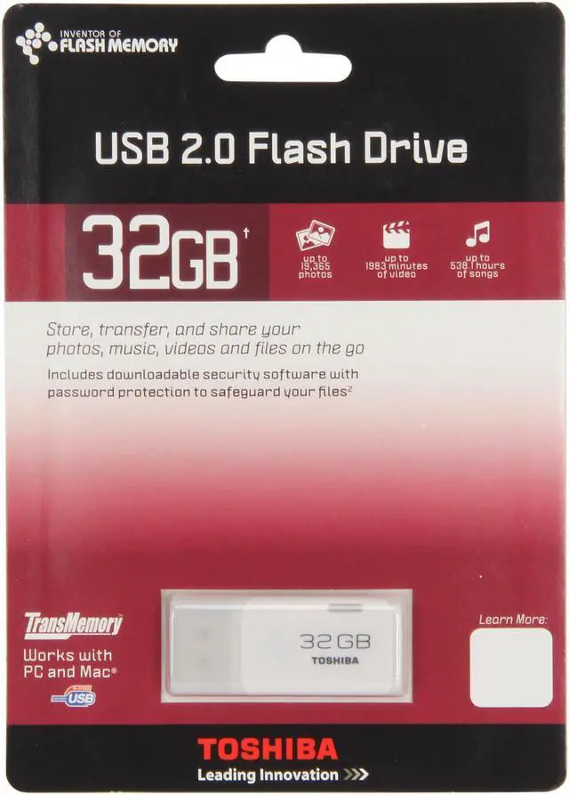 Alt view image 5 of 5 - Toshiba TransMemory 32GB Flash Drive PFU032U-1ACW