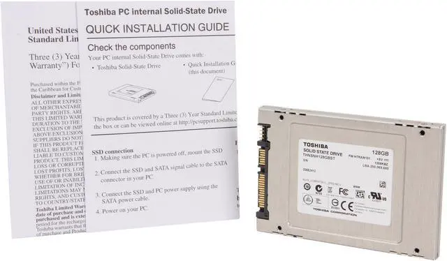 Alt view image 6 of 6 - Toshiba Q Series 128GB SATA III Internal Solid State Drive (SSD) HDTS212XZSTA