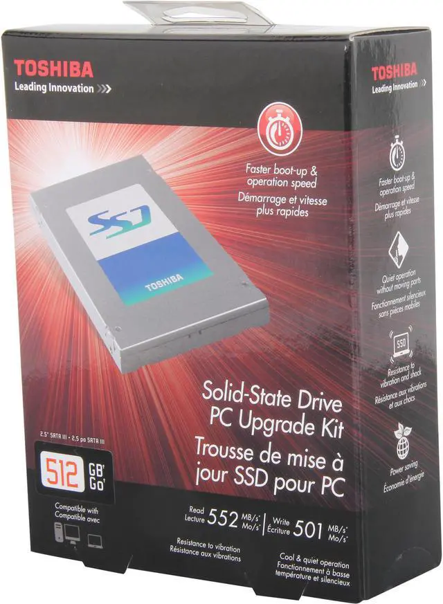 Main image of Toshiba 512GB SATA III Internal Solid State Drive (SSD) HDTS251XZSWA