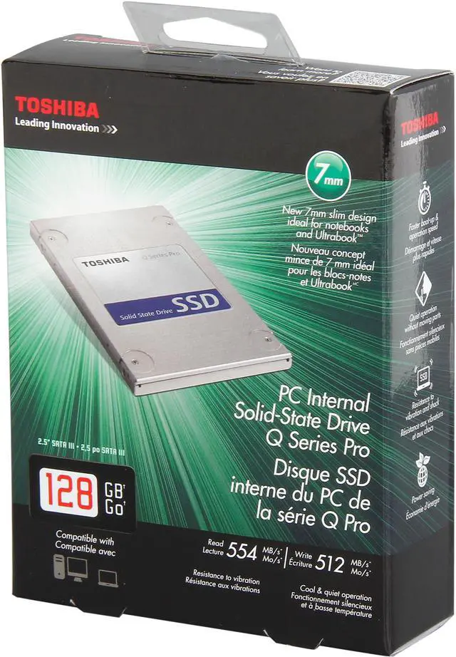 Alt view image 5 of 5 - Toshiba Q Series Pro 2.5" 128GB SATA III Internal Solid State Drive (SSD) HDTS312XZSTA