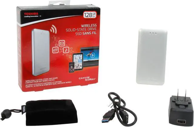 Alt view image 5 of 5 - Toshiba Canvio AeroMobile 128GB USB 3.0 / WIFI Wireless Solid State Drive