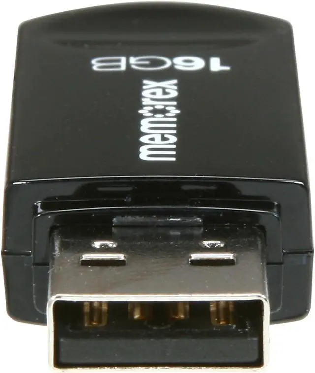 Alt view image 5 of 6 - Memorex Mini TravelDrive 16GB USB 2.0 Flash Drive (Black) 98180