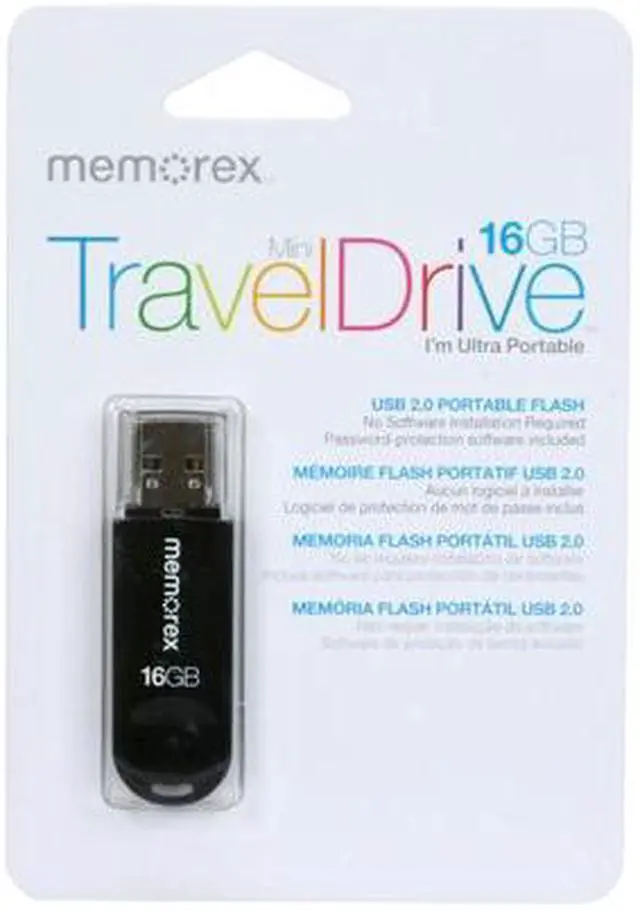 Alt view image 6 of 6 - Memorex Mini TravelDrive 16GB USB 2.0 Flash Drive (Black) 98180