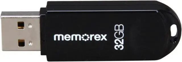 Alt view image 2 of 4 - Memorex Mini TravelDrive 32GB USB 2.0 Flash Drive (Black) 98188