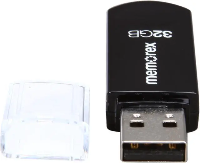 Alt view image 3 of 4 - Memorex Mini TravelDrive 32GB USB 2.0 Flash Drive (Black) 98188