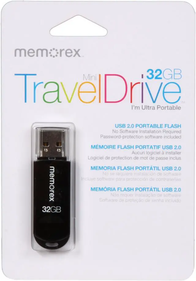 Alt view image 4 of 4 - Memorex Mini TravelDrive 32GB USB 2.0 Flash Drive (Black) 98188