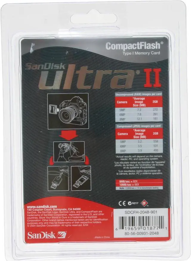 Alt view image 3 of 3 - SanDisk Ultra II 2GB Compact Flash (CF) Flash Media Model SDCFH2048901