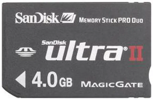 Main image of SanDisk Ultra II 4GB Memory Stick Pro Duo (MS Pro Duo) Flash Card Model SDMSPDH-4096-901