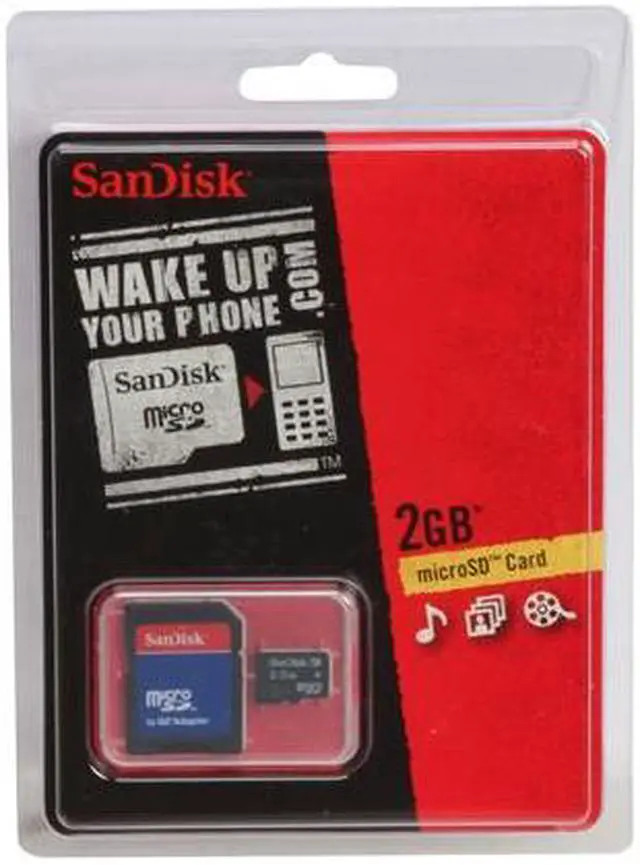 Alt view image 3 of 3 - SanDisk 2GB MicroSD Flash Card Model SDSDQ-2048-A11M