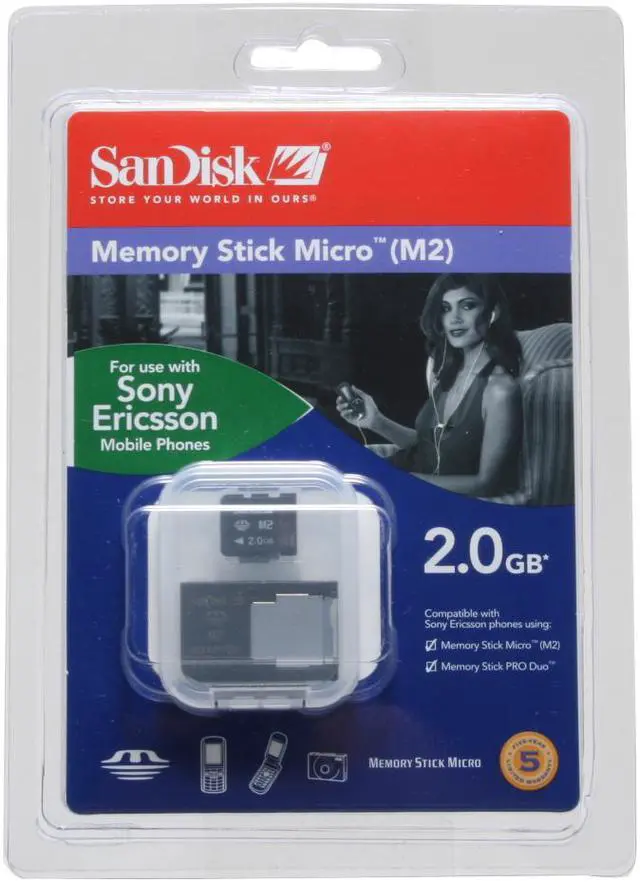 Alt view image 2 of 2 - SanDisk 2GB Memory Stick Micro (M2) Flash Card Model SDMSM2-2048-A10M