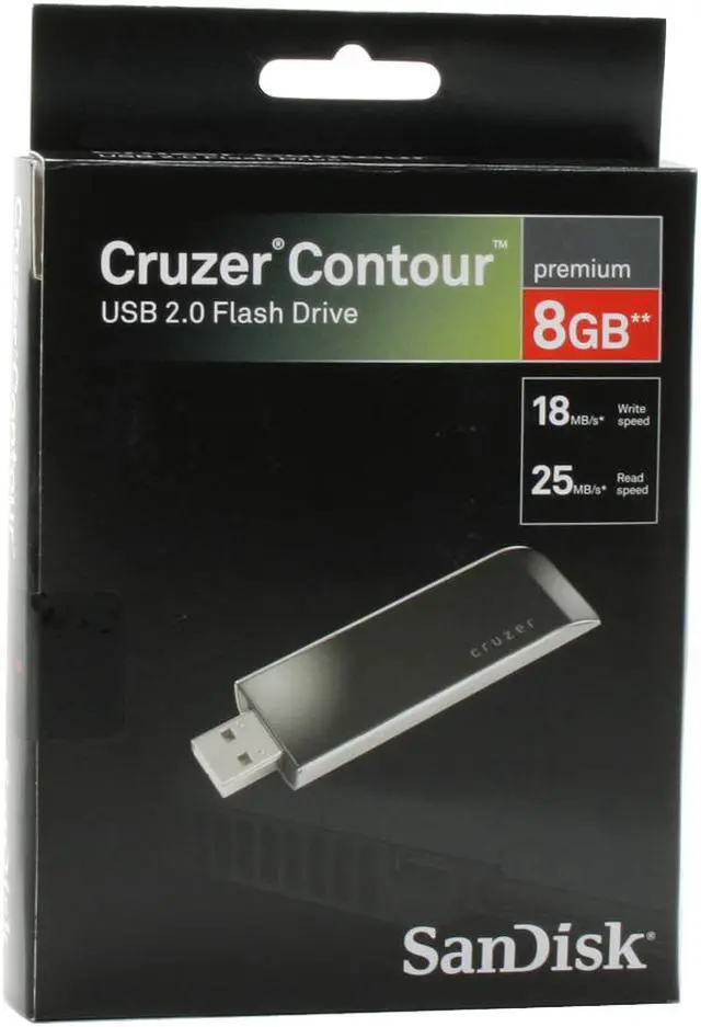 Alt view image 6 of 6 - SanDisk Contour 8GB Flash Drive (USB2.0 Portable) SDCZ8-8192-A75