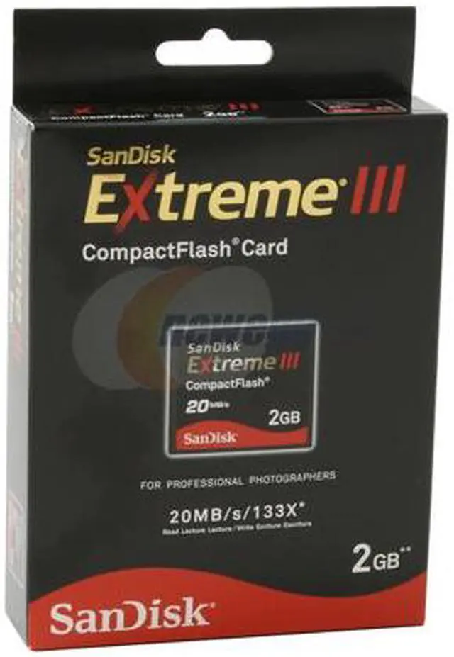 Alt view image 4 of 4 - SanDisk Extreme III 2GB Compact Flash (CF) Flash Card Model SDCFX3002GA21