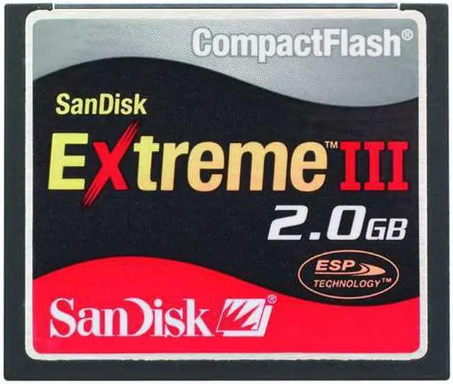 Main image of SanDisk Extreme III 2GB Compact Flash (CF) Flash Card Model SDCFX3002GA21