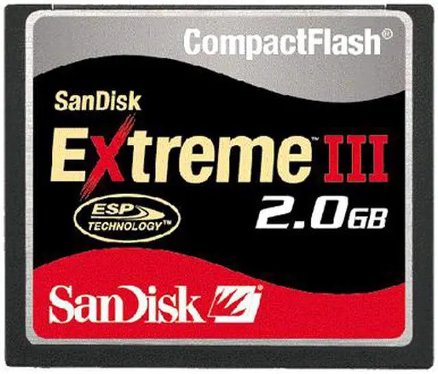 Main image of SanDisk Extreme III 2GB Compact Flash (CF) Flash Card Model SDCFX3-002G-A21