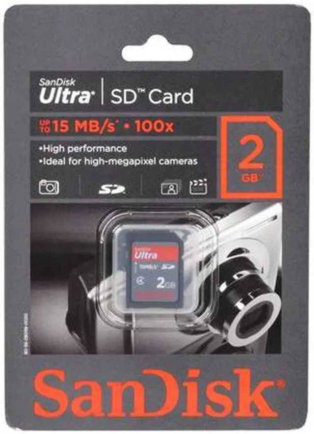 Alt view image 3 of 3 - SanDisk Ultra 2GB Secure Digital (SD) Flash Card Model SDSDH-002G-A11